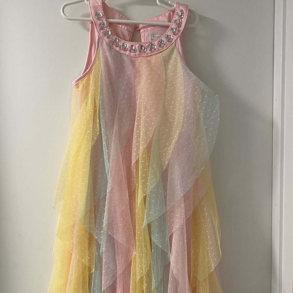 TAHARI size 7 girls tulle dress